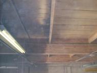 Smoke removal on wood ceilings and cinder block walls